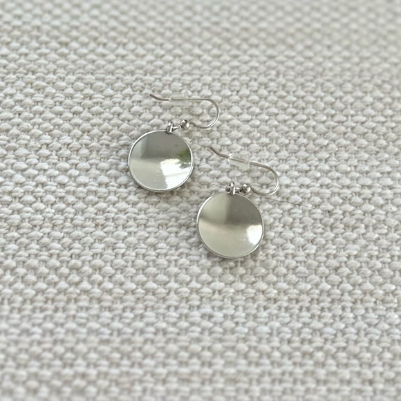 BRIGHTON Moonlight Garden French Wire Earrings • Silver Black Bird Round JA7113 - Picture 3 of 8